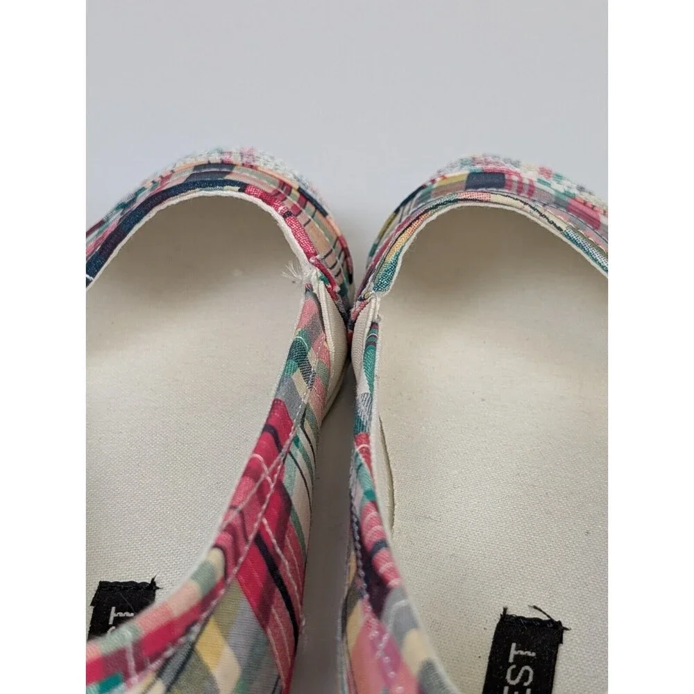 Nine West Shoes Flats Patchwork Quilt Loafers Slip On Size 7.5 M Round Toe